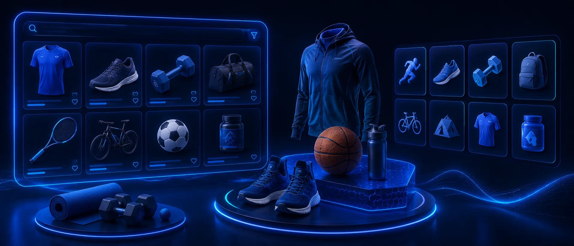 Organized sports store product display