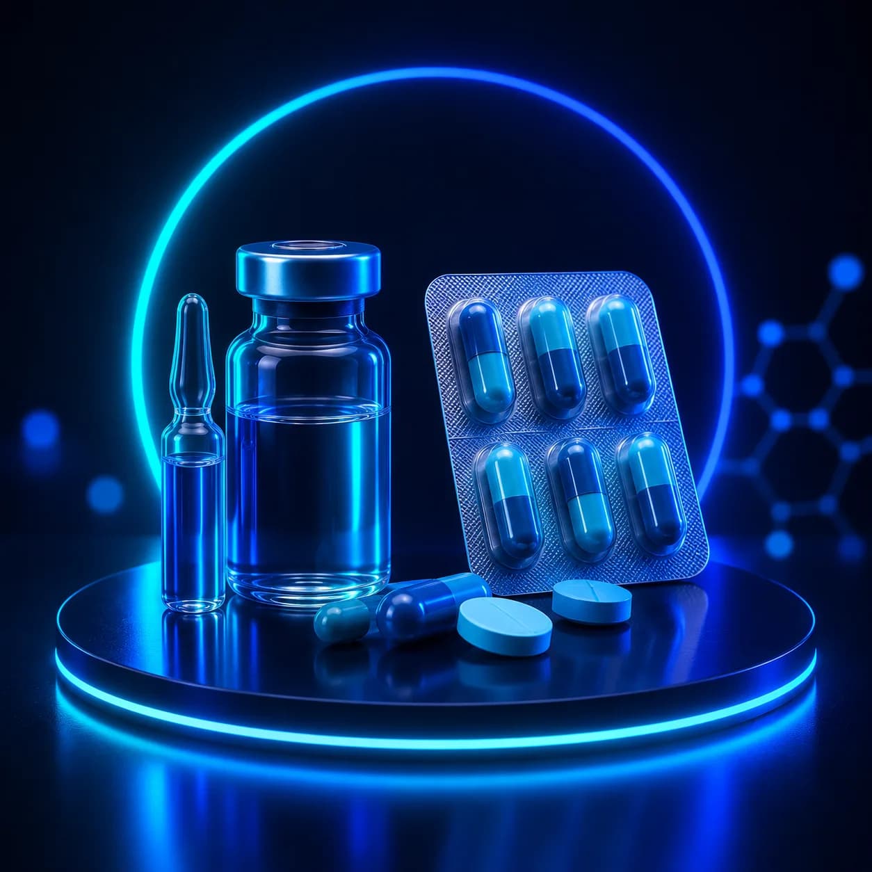Pharmacy healthcare products packed for delivery