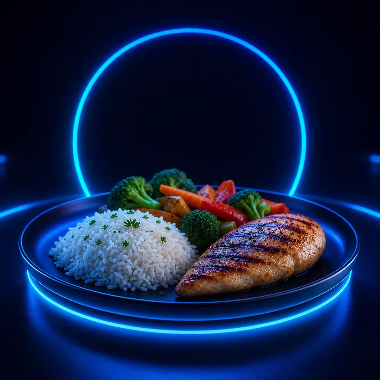 Freshly prepared restaurant dishes ready to serve